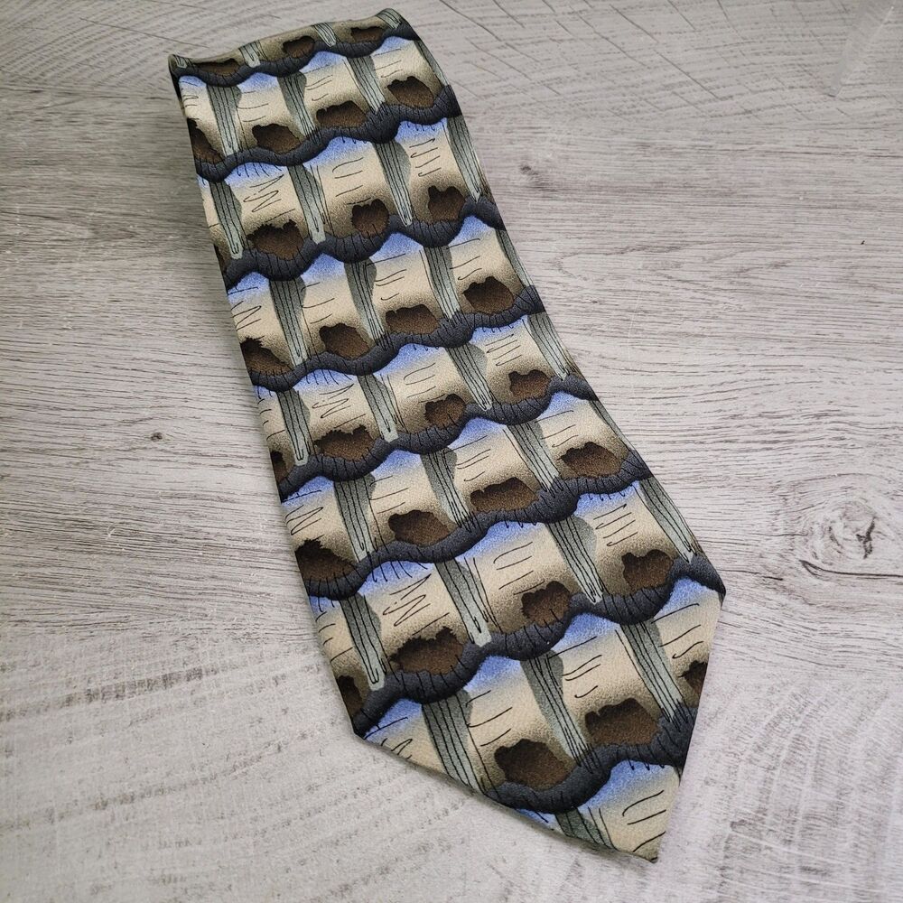Jerry Garcia Birdland Collection Fourteen 1996 100% Silk Mens Necktie Tie EUC